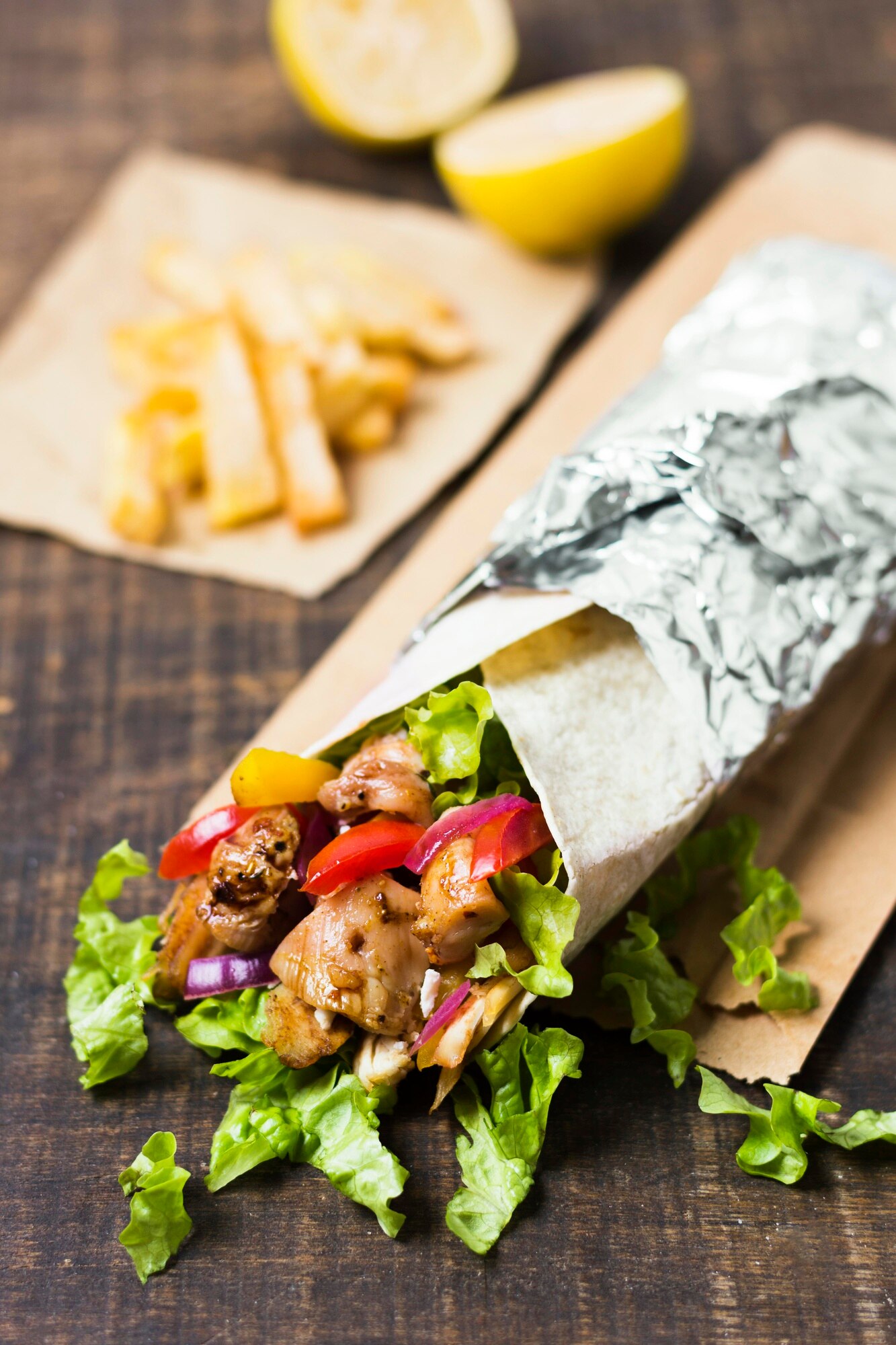 arabic kebab sandwich wrapped aluminium foil 23 2148651085